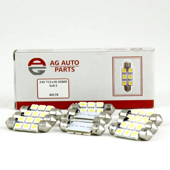 Лампа авто 24V T11X36 6SMD . SV8.5 AG (Alpha Global) (AG 40178)