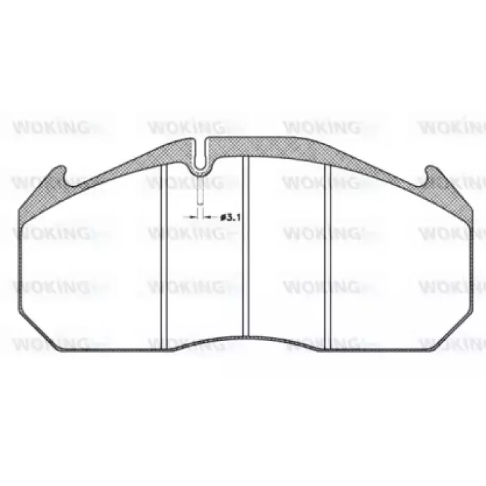 Гальмівна колодка дискова на вантажні автомобілі Woking (JSA 4063.10)