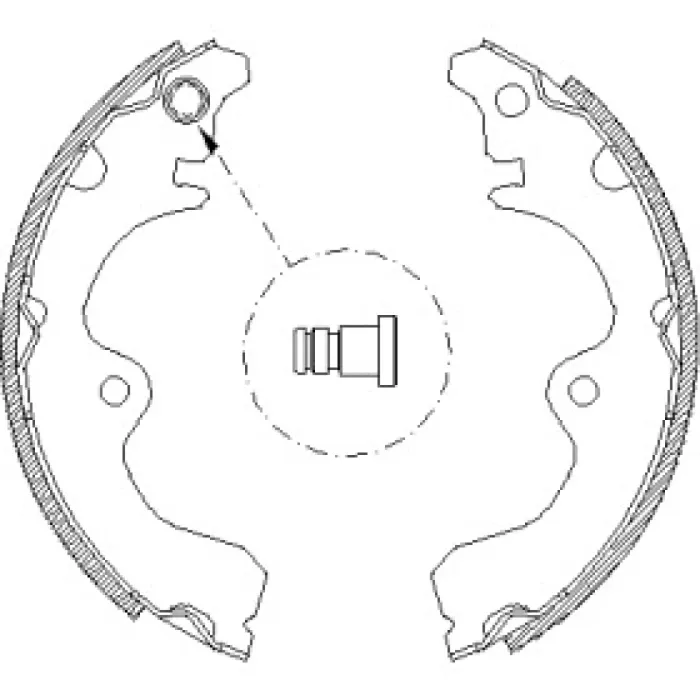 Гальмівна колодка барабанна Woking (Z4334.01)