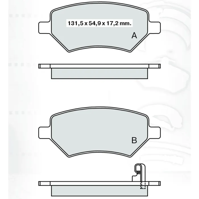 Гальмівна колодка дискова передня ЗАЗ Forza Dafmi Intelli (D411E)