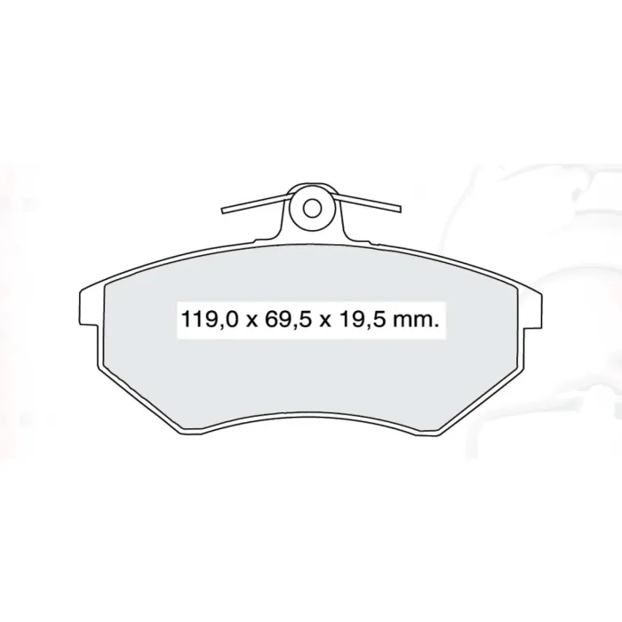 Гальмівна колодка дискова Dafmi Intelli (D327E)