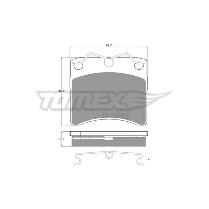 Гальмівна колодка дискова Tomex (TX 10-64)