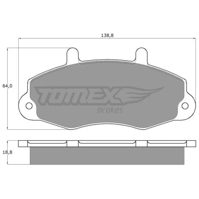 Гальмівна колодка дискова Tomex (TX 10-66)