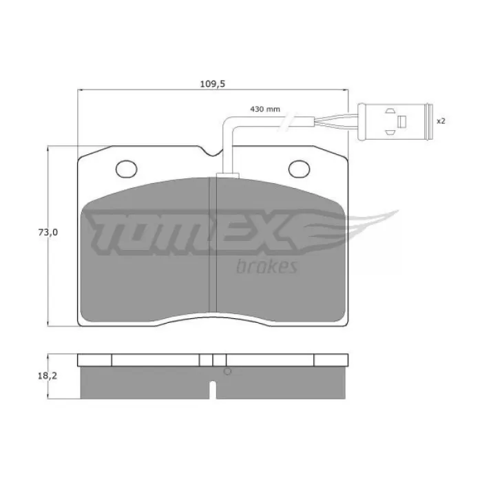 Гальмівна колодка дискова Tomex (TX 11-40)