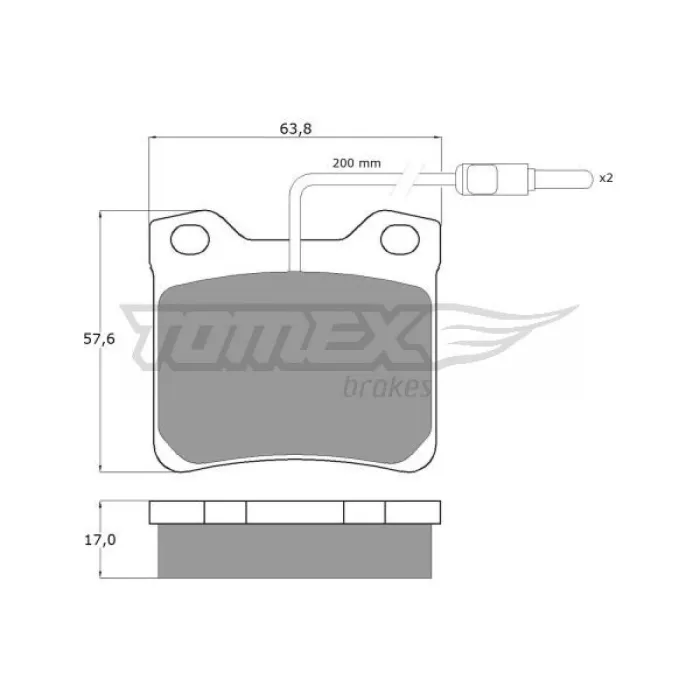 Гальмівна колодка дискова Tomex (TX 11-95)