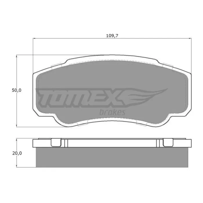 Гальмівна колодка дискова Tomex (TX 12-46)