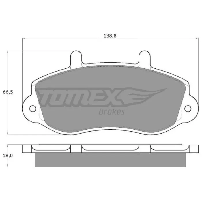 Гальмівна колодка дискова Tomex (TX 13-01)