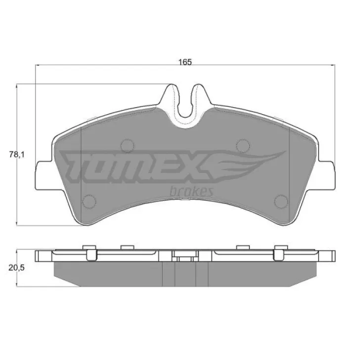 Гальмівна колодка дискова Tomex (TX 14-26)
