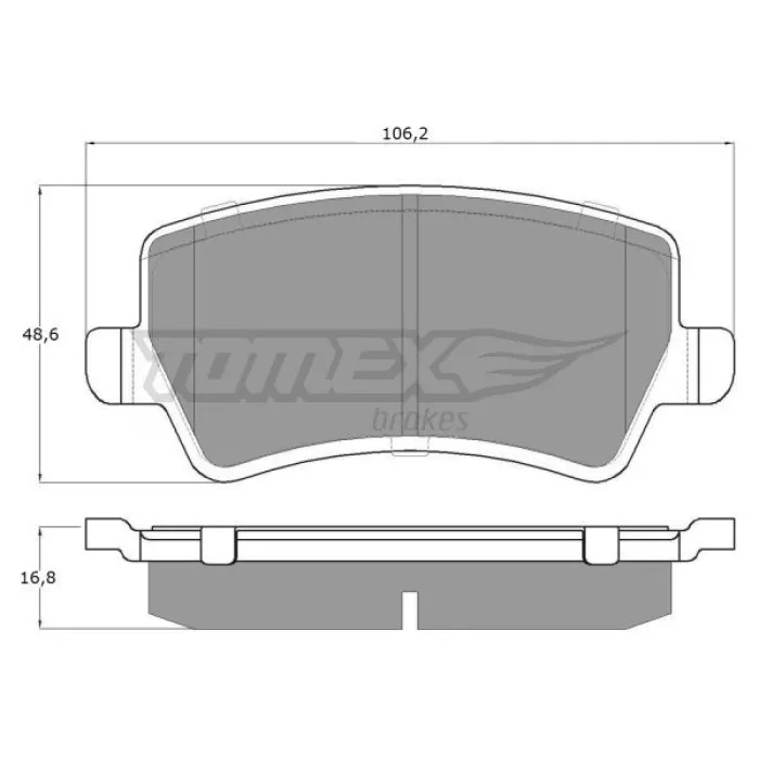Гальмівна колодка дискова Tomex (TX 14-85)