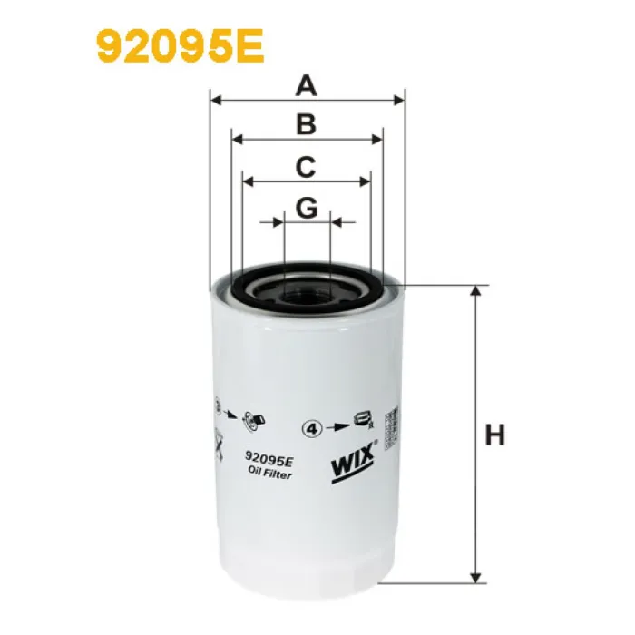 Фільтр оливи DAF LF, IVECO Euro Cargo I / II, Solaris Bus Wix Filters (92095E)