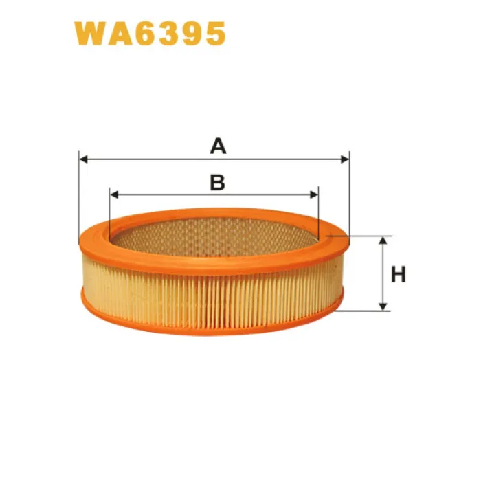 Фільтр повітря Fiat; FSD Nysa; FSO Fiat 125P, Polonez; Lada 2101, 2102, 2103, 2104, Wix Filters (WA6395-12)