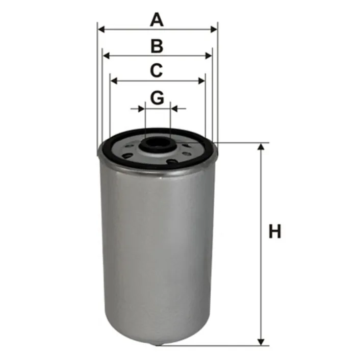 Фільтр паливний WIX FILTERS Evobus, Kaessbohrer, MAN, Neoplan, Solaris Bus, Star, Steyr, Temsa (95003E)