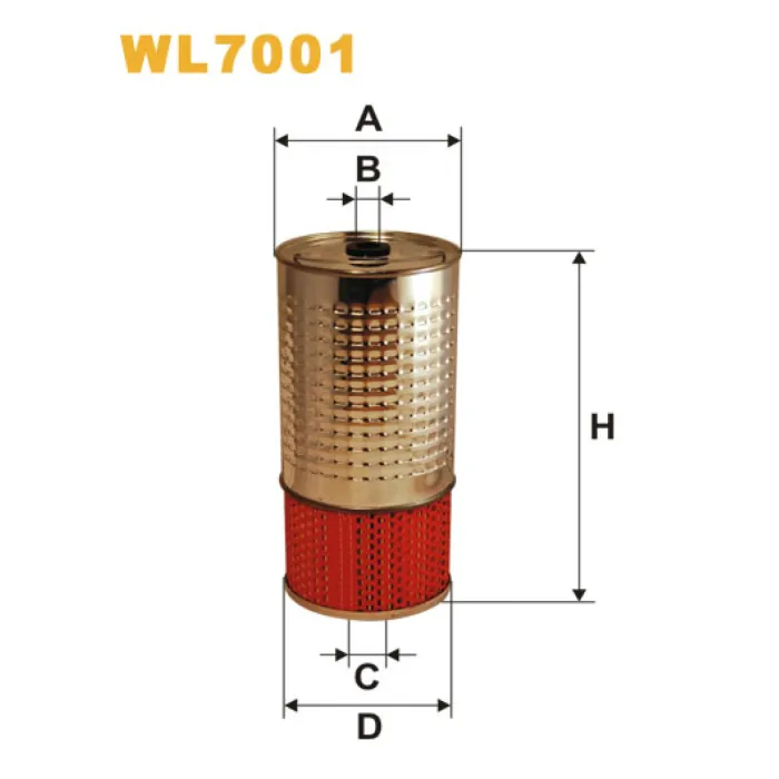 Фільтр оливи Evobus (Mercedes Bus/Setra) O 309; Mercedes 2T, 3T, 4T, 5T; Aebi Tp/Trans Wix Filters (WL7001)