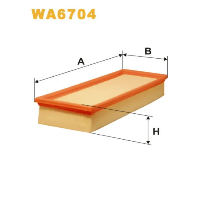 Фільтр повітря Seat Cordoba II, Ibiza III, Inca; Volkswagen Caddy II, Polo III Wix Filters (WA6704)