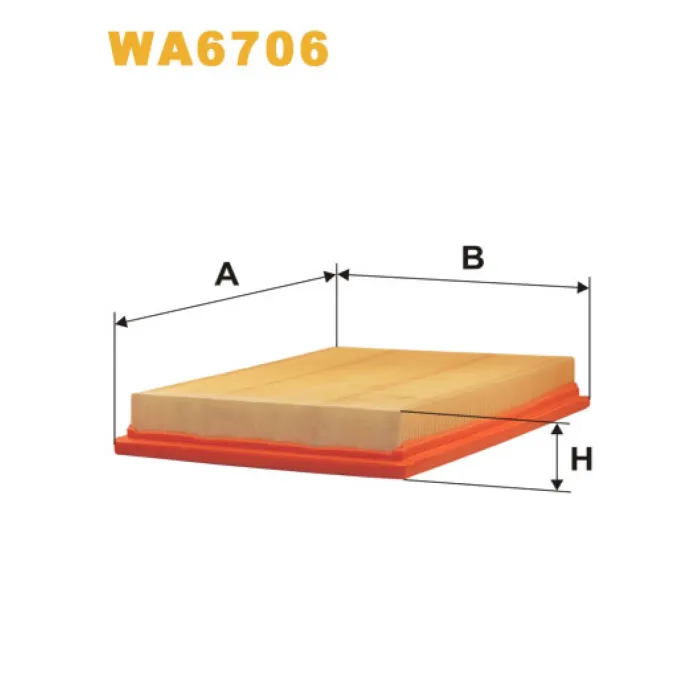 Фільтр повітря Ford Fiesta V (02-), Fusion/Fusion Plus; Mazda 2; Mini Cooper, Mini One Wix Filters (WA6706)