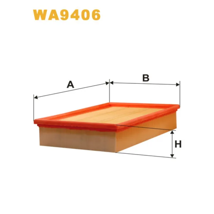 Фільтр повітря Ford Focus Cabrio, Focus C-Max, Focus II; Volvo C30, S40 II, V50 Wix Filters (WA9406)