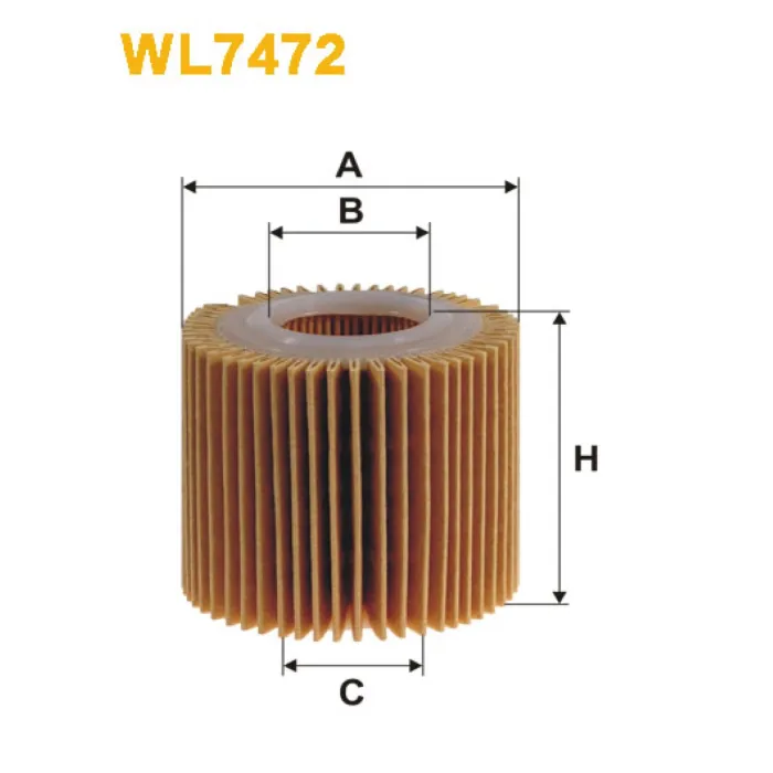 Фільтр оливи Lexus CT; Toyota Auris, Prius, Rav 4 III, Verso, Yaris II Wix Filters (WL7472)