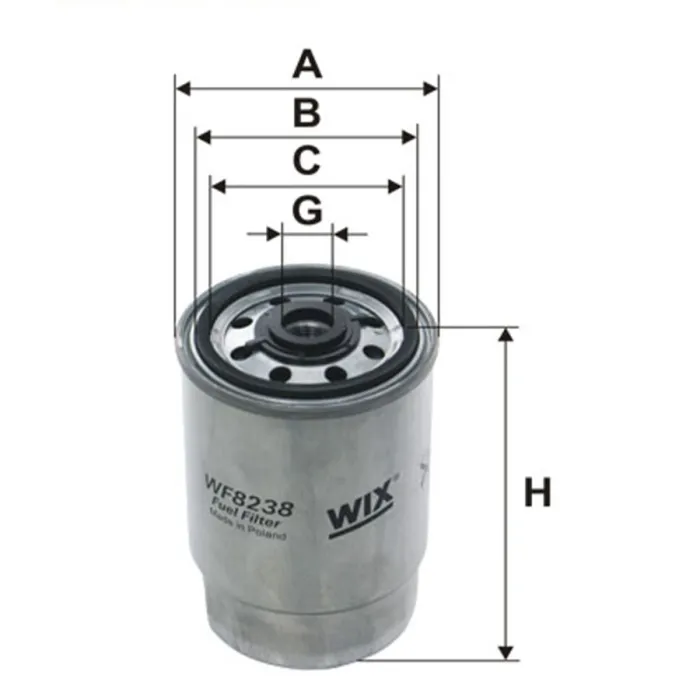 Фільтр паливний WIX FILTERS Audi, Skoda, Volkswagen (WF8238)