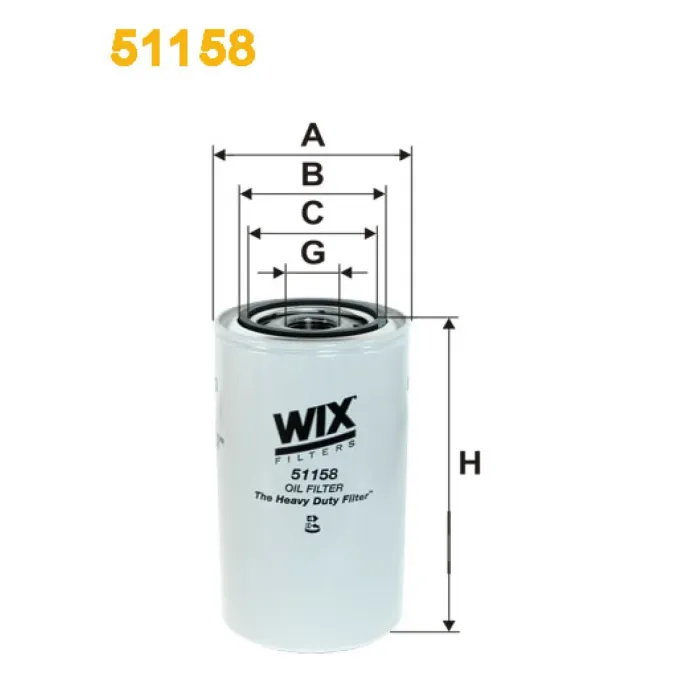 Фільтр оливи Daf F 2100, F 2200, F 2300, F 2500; ABG Jumbo; Atlas AB 02; Claas-Combine Wix Filters (51158)