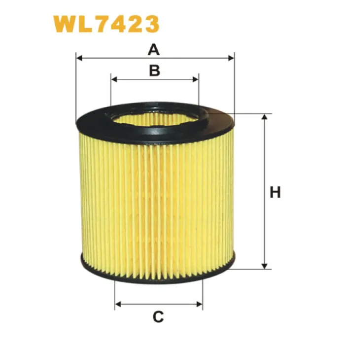 Фільтр оливи BMW Serie 1 (E81/E82/E87/E88), Serie 3 (E90/E91/E92/E93), Serie 5 (E60/E6 Wix Filters (WL7423)