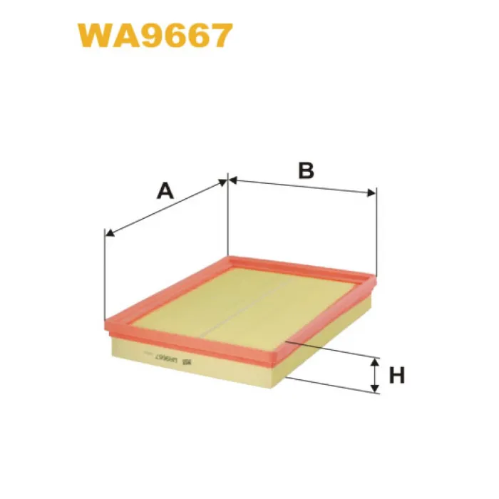 Фільтр повітря Kia Carens II, Magentis II Wix Filters (WA9667)