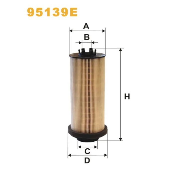 Фільтр паливний WIX FILTERS Daf, Ginaf X-Series, Temsa (95139E)