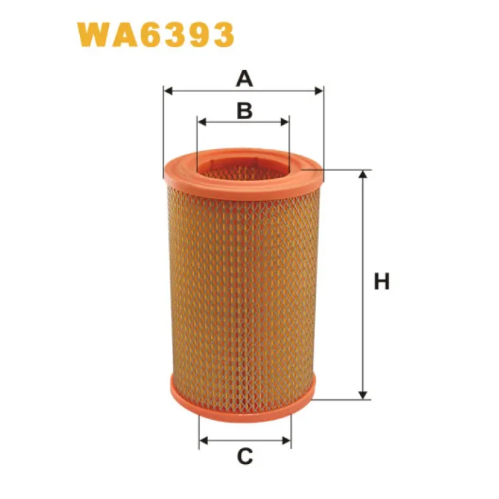 Фільтр повітря Skoda Rapid 120G/130/135G, S100, S110, S105L, S105S, S120L, S110, S12 Wix Filters (WA6393)