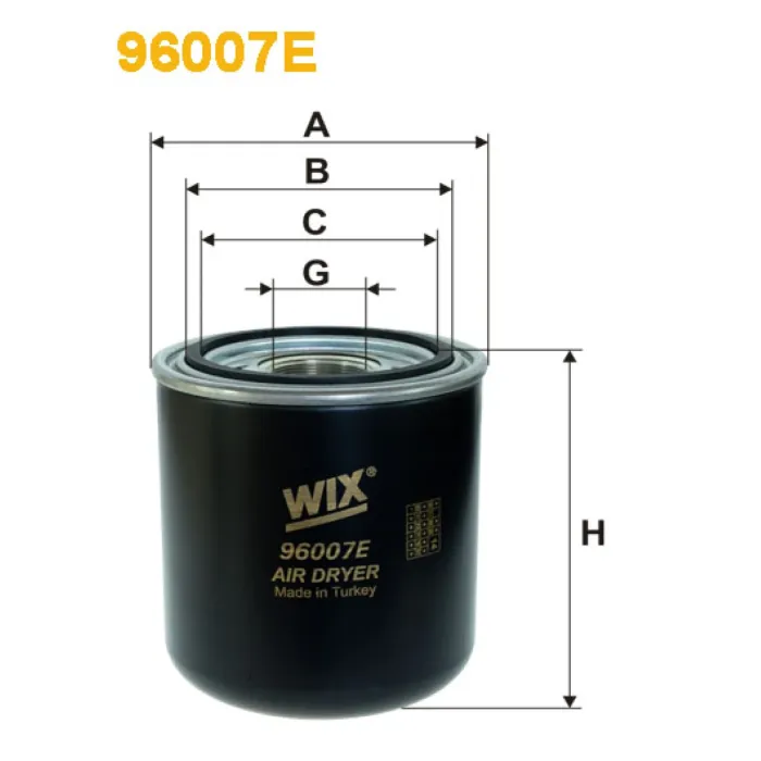 Фільтр повітря Daf 45 LF, 65 CF, 75 CF, 85 CF, CF65, CF75, CF85, XF105; Ginaf X-Seri Wix Filters (96007E)