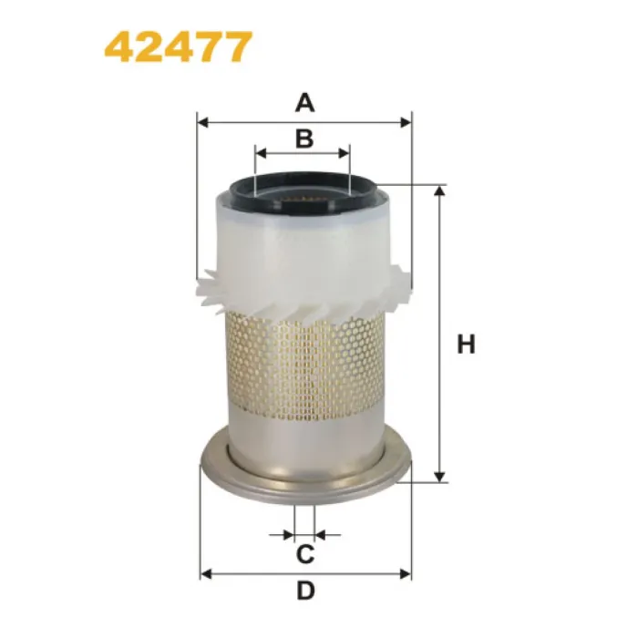 Фільтр повітря JCB Equipment (Outer used w/42478) Wix Filters (42477)