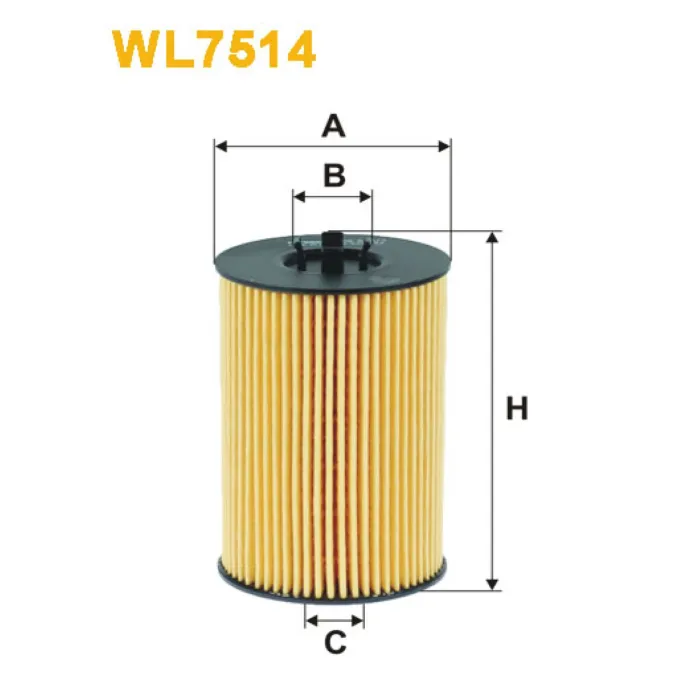 Фільтр оливи Audi A3 III (8V), A4 (B8/8K), A5 (8T), A6 (4G2/4G5), Q5 (8R); Seat Leon I Wix Filters (WL7514)