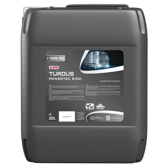 Олива моторна LOTOS Turdus Powertec 5100 10W-40 20 л (WF-P703R00-000)