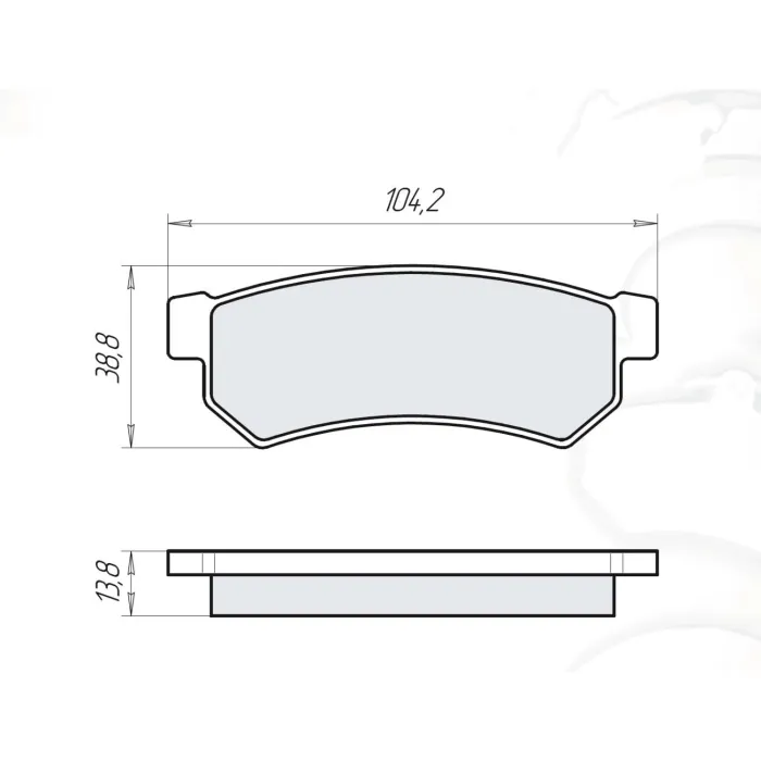 Гальмівна колодка дискова Daewoo Nubira/Chevrolet Lacetti Dafmi Intelli (D227E)