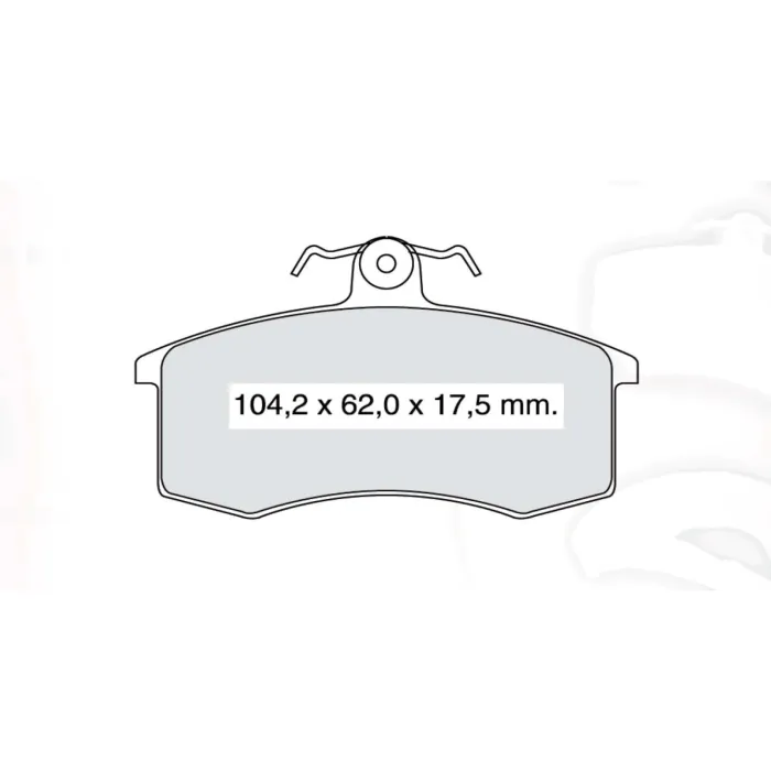 Гальмівна колодка дискова передня ВАЗ 2108-2115 Dafmi (D743SM)