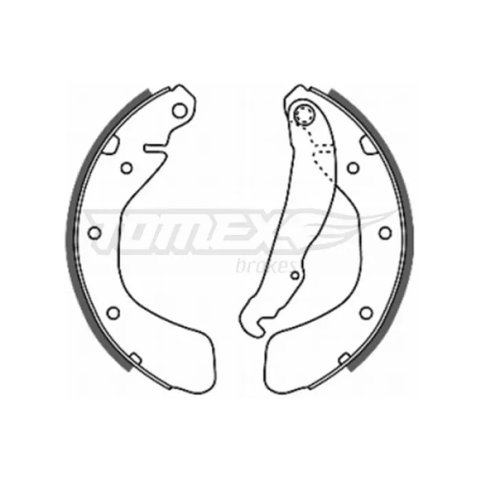 Гальмівна колодка барабанна задня Daewoo Lanos Tomex (TX 20-18)