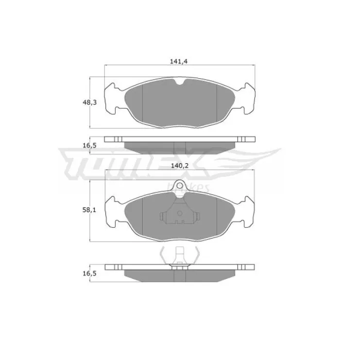 Гальмівна колодка дискова Tomex (TX 10-49)