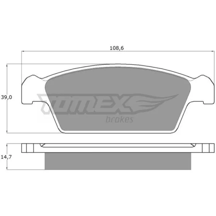 Гальмівна колодка дискова Tomex (TX 10-75)