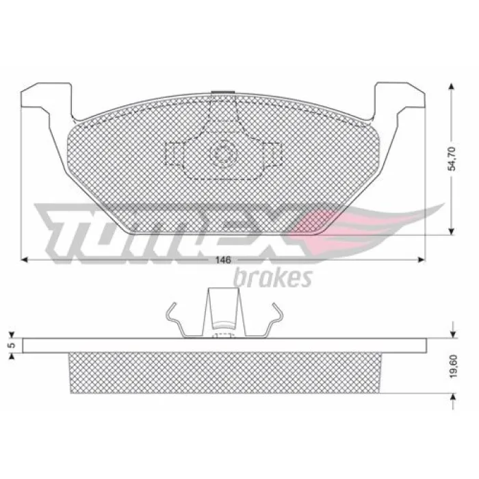 Гальмівна колодка дискова Tomex (TX 10-92)