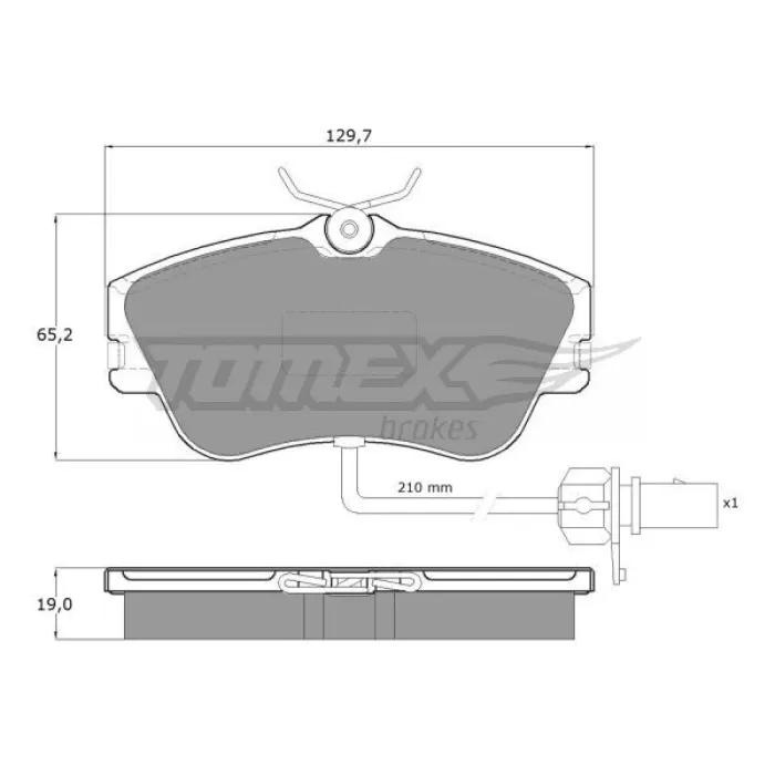 Гальмівна колодка дискова Tomex (TX 11-821)