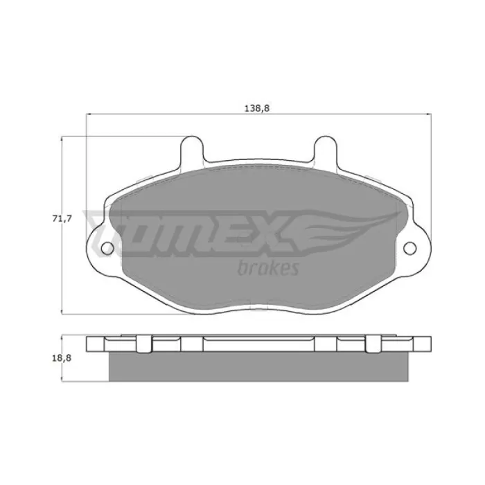 Гальмівна колодка дискова Tomex (TX 11-92)