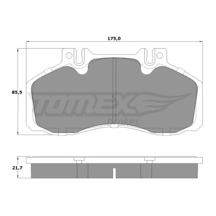 Гальмівна колодка дискова Tomex (TX 12-88)