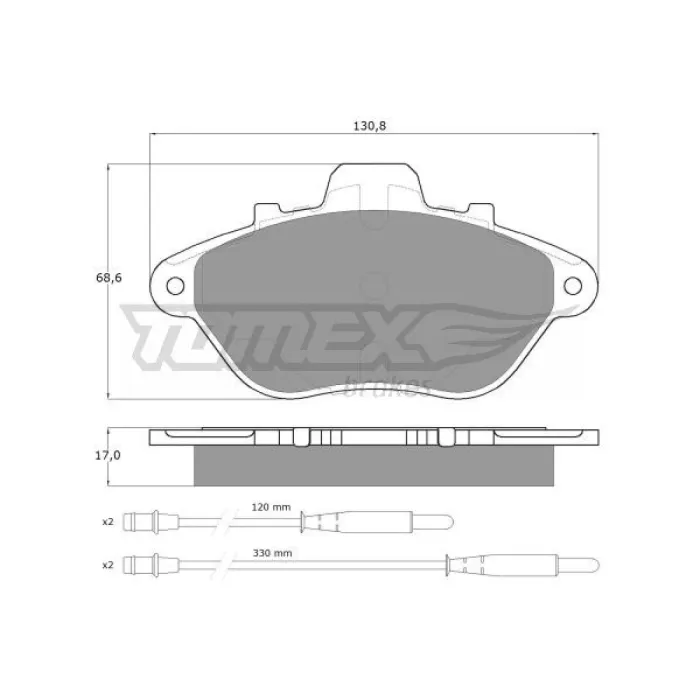 Гальмівна колодка дискова Tomex (TX 13-45)