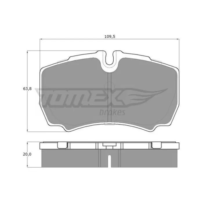 Гальмівна колодка дискова Tomex (TX 15-11)