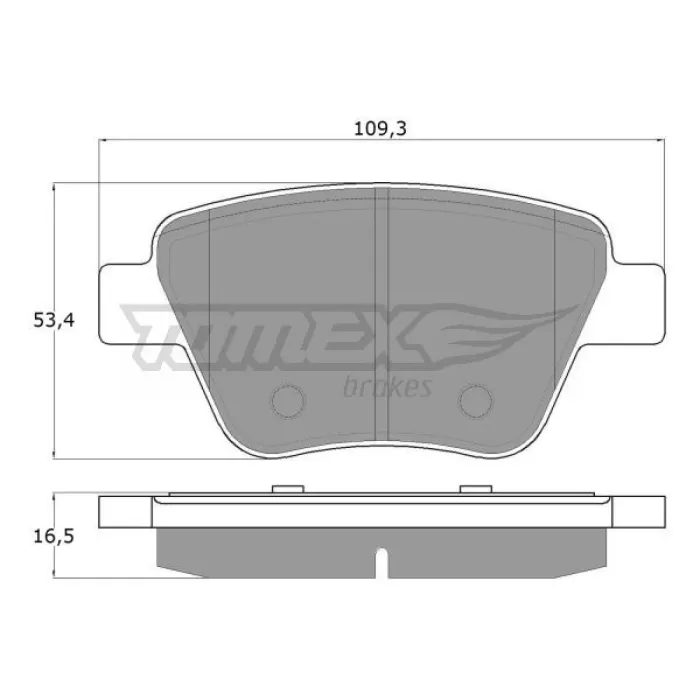 Гальмівна колодка дискова Tomex (TX 16-59)