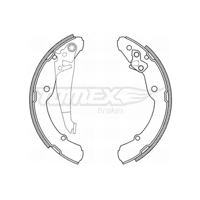 Гальмівна колодка барабанна Tomex (TX 21-04)