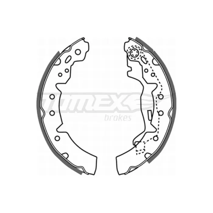 Гальмівна колодка барабанна Tomex (TX 21-06)