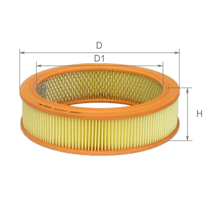 Фільтр повітря ВАЗ 2101 картонная упаковка Alpha Filter (Альфа 0101)