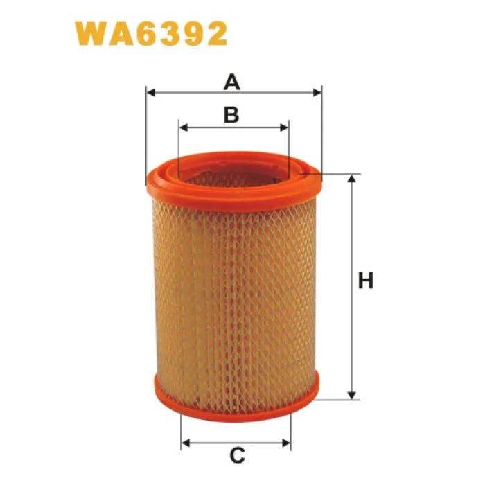 Фільтр повітря FSM Syrena; Skoda 1000MB; Trabant 601, 601S Wix Filters (WA6392)
