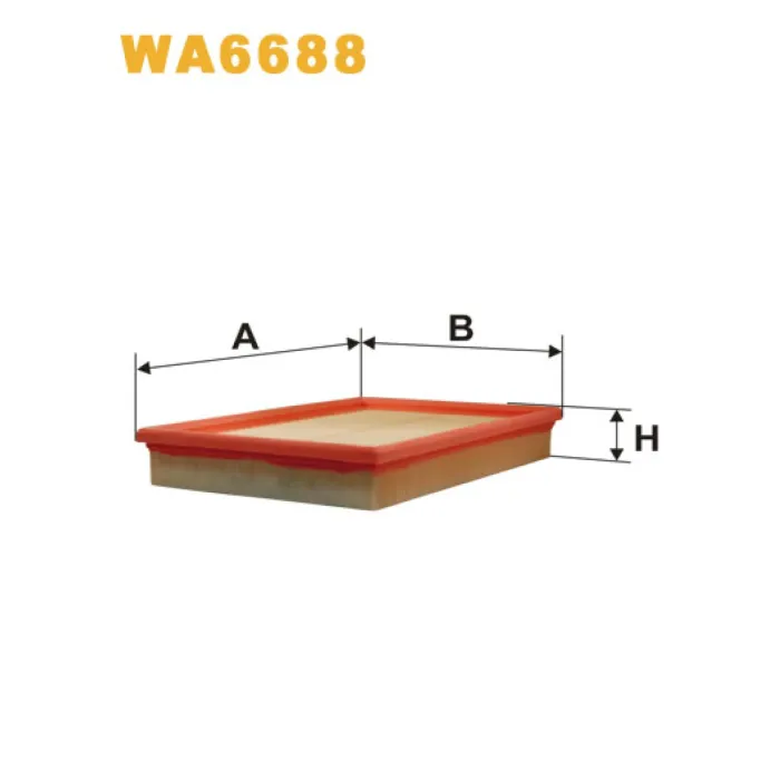 Фільтр повітря Seat Cordoba III, Ibiza III, Ibiza IV, Leon I, Toledo II; Skoda Fabia Wix Filters (WA6688)