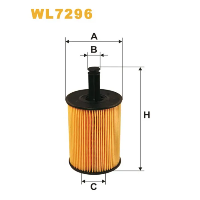 Фільтр оливи Audi; Chrysler; Dodge; Ford; Jeep; Mitsubishi, Seat; Skoda; Volkswagen Wix Filters (WL7296)