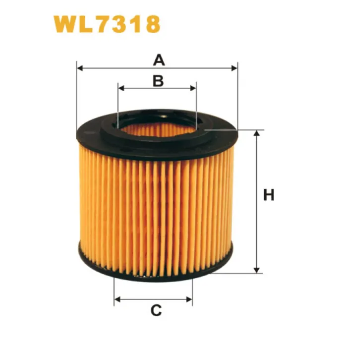 Фільтр оливи Seat Cordoba III, Ibiza IV, Ibiza V; Skoda Fabia, Fabia II, Praktik, Room Wix Filters (WL7318)